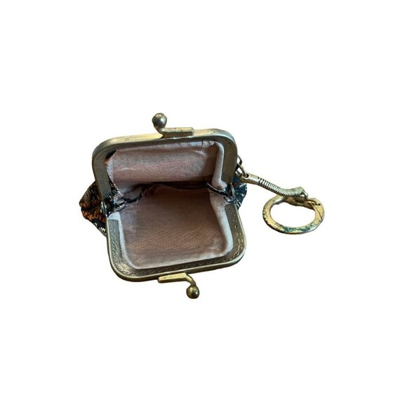 Vintage 1950s Clasp Keychain Rainbonnet Holder Change Purse Embroidered - Picture 8 of 12